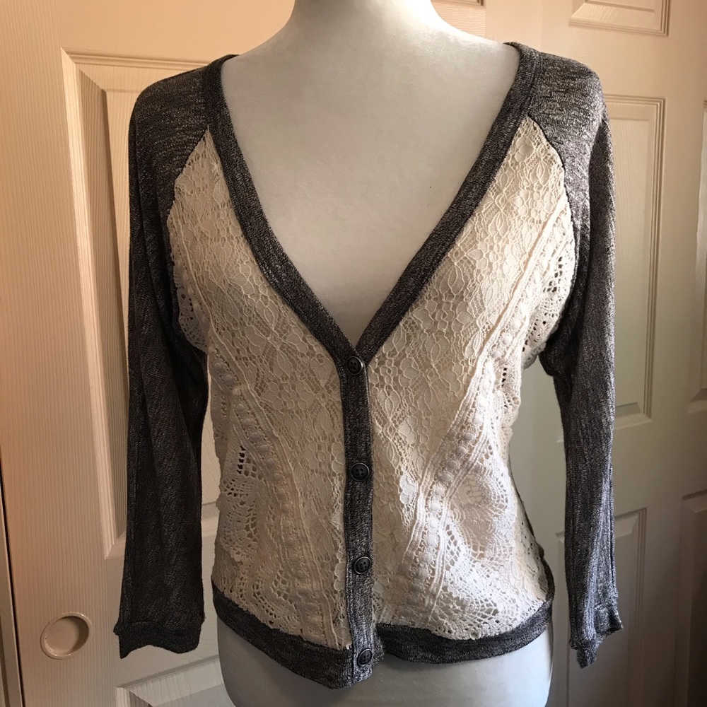 Lace front cardigan by Spoiled - size Small
